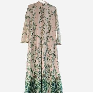 Vintage Floral Paisley Maxi Dress